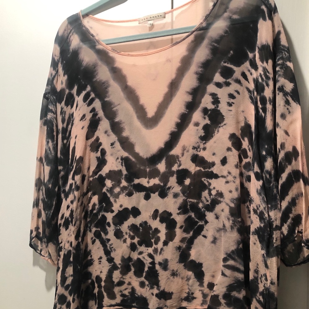 Sheer tie dye top